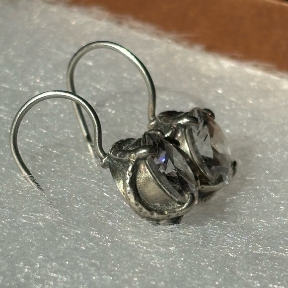 Silpada Sterling Silver ‘Center Stage’ Cubic Zirconia Earrings W1863 - Picture 5 of 14